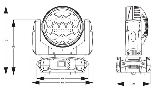 BEAMZ FUZE1910 Wash Moving Head met Ring Control