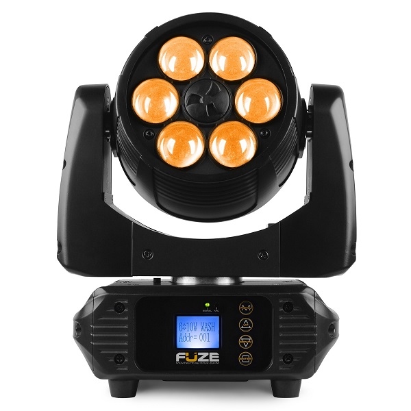 BEAMZ FUZE610Z LED Moving Head Wash 6 x 10W