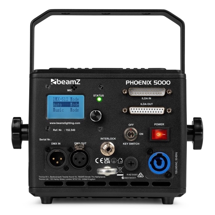 BEAMZ Phoenix 5000 Analoog Laser Systeem