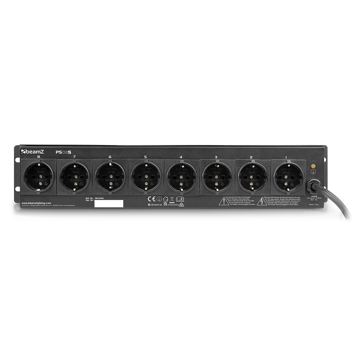 BEAMZ PS08S SWITCH PANEL 8-CHANNEL SCHUKO SOCKETS