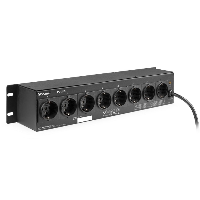 BEAMZ PS08S SWITCH PANEL 8-CHANNEL SCHUKO SOCKETS