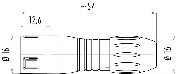 BINDER Kabeldeel 720 serie Male 3-polig (IP67)