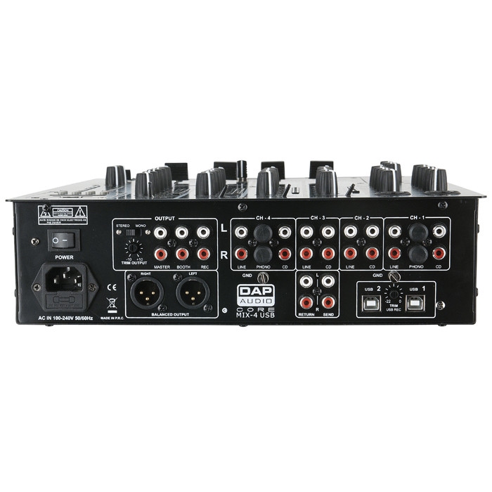 DAP D2304 CORE MIX-4 USB 4-kanaals DJ-Mixer incl. USB