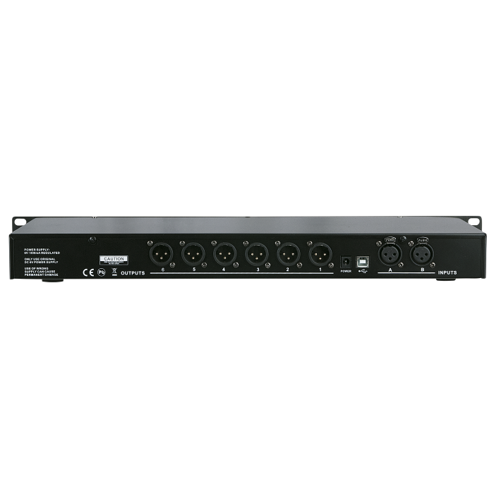 DAP DCP-26 MKII 6-kanaals Digitale Crossover