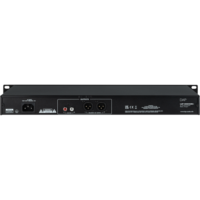 DAP MP-300SBU Professionele USB/SD/BT Mediaspeler