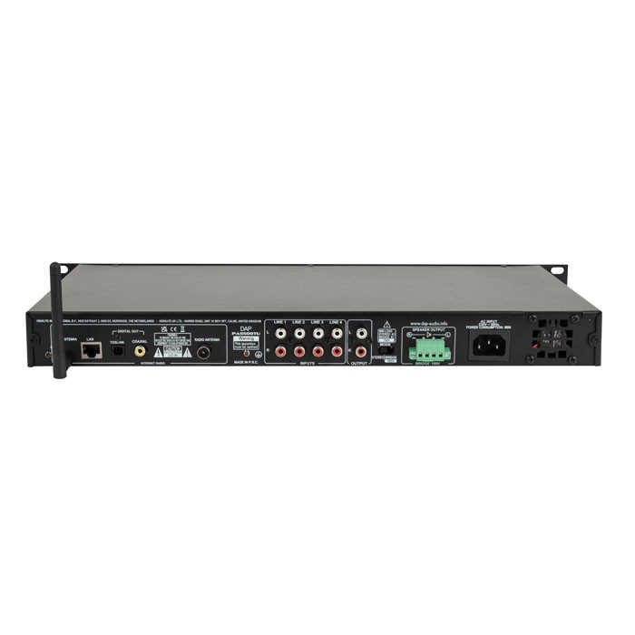 DAP PA-5500TU Versterker 500W / 100V en netwerk mediaspeler
