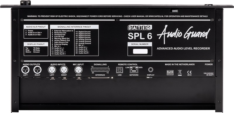 DATEQ SPL-6 Multiband Limiter, recorder, mike, data opslag