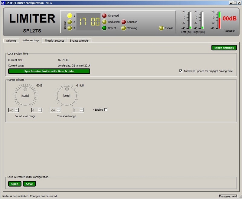 DATEQ SPL3TS Limiter Microcontroller, Microfoon, 3 timeslots