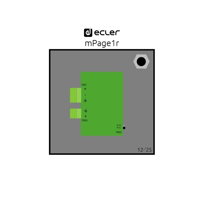 ECLER MPAGE1R Paging microfoon 1 zone