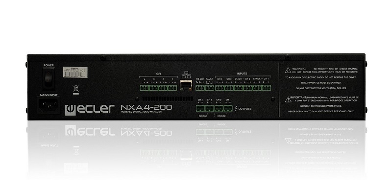 ECLER NXA4-200 Versterker - Audiomanager - 4x200W @ 4 Ohm