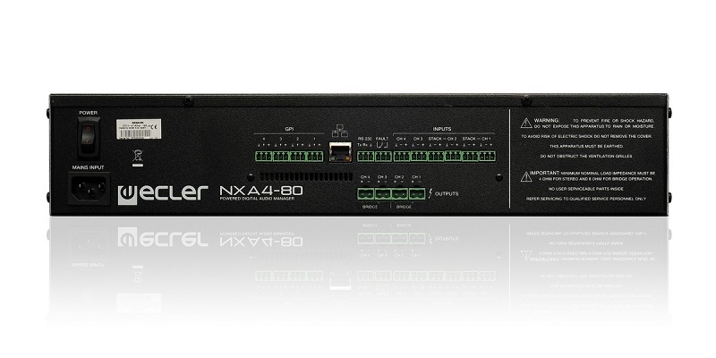 ECLER NXA4-80 Versterker - Audiomanager - 4x80W @ 4 Ohm