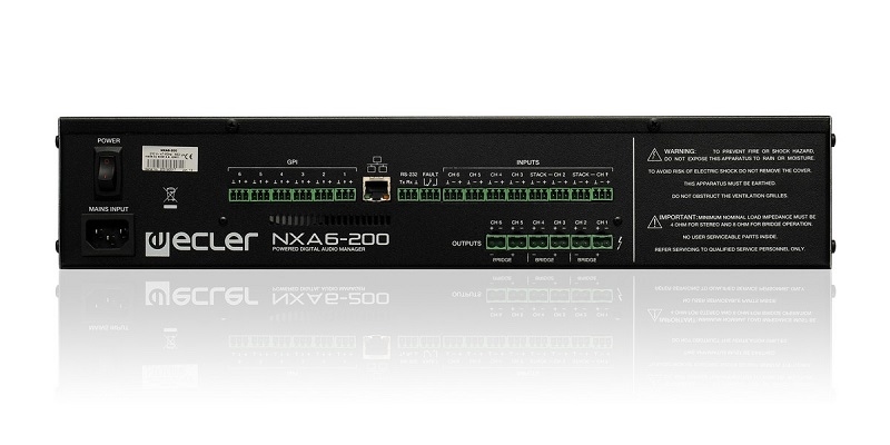 ECLER NXA6-200 Versterker - Audiomanager - 6x200W @ 4 Ohm
