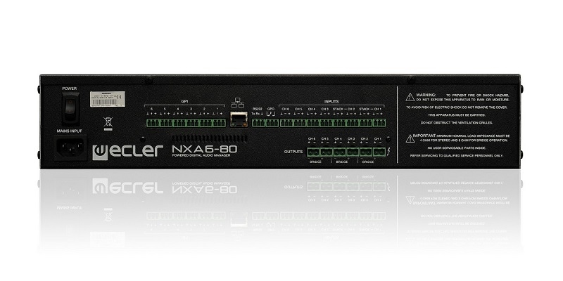 ECLER NXA6-80 Versterker - Audiomanager - 6x80W @ 4 Ohm