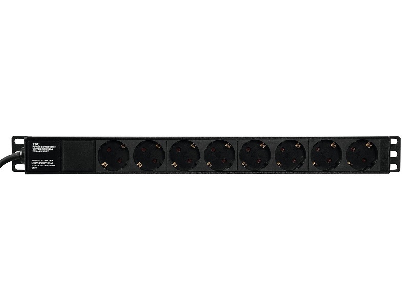EUROLITE Stekkerblok 19 inch - 8 stopcontacten en schakelaar