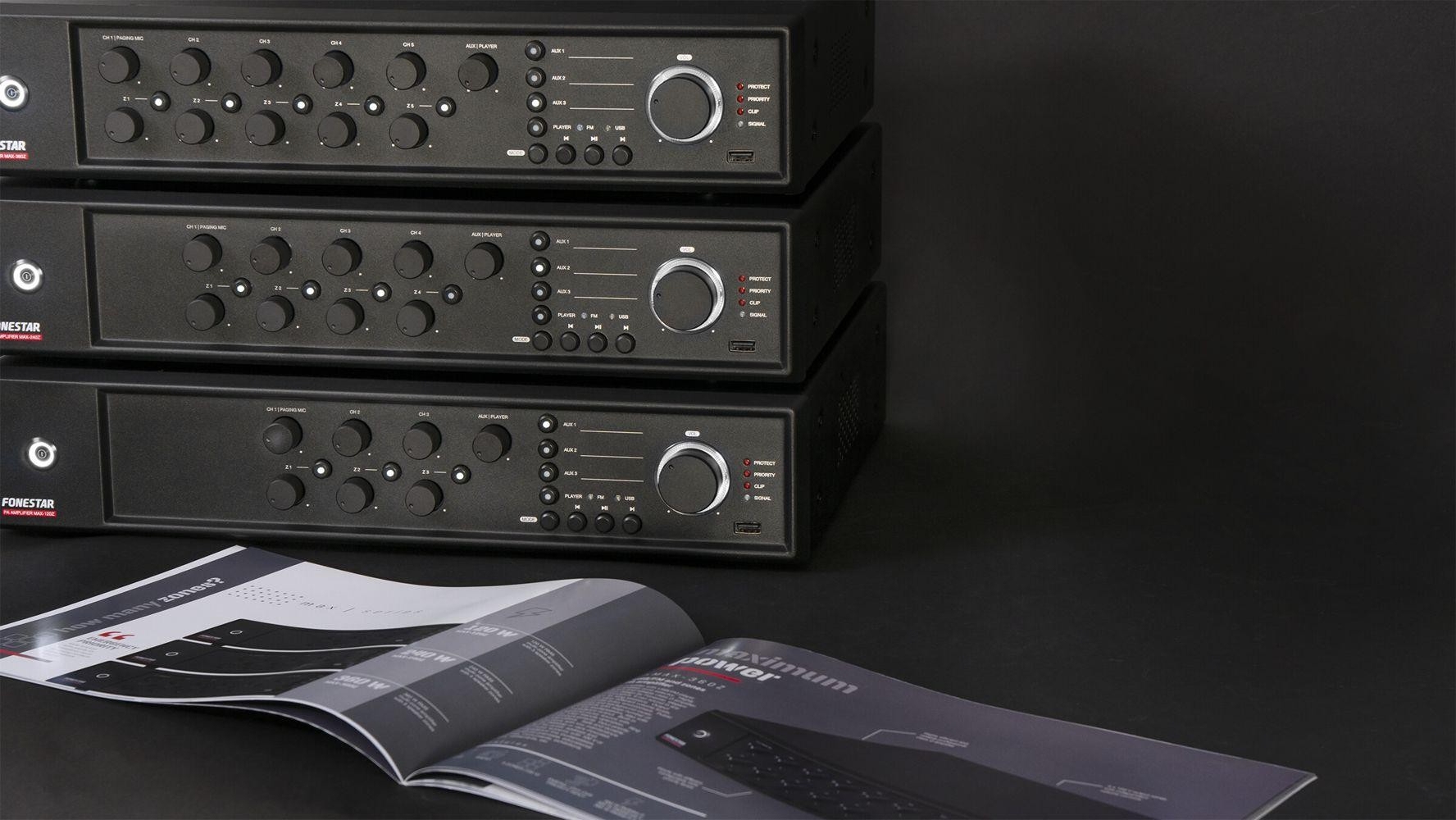 FONESTAR-MAX-120Z Mengversterker 5 zones 120W