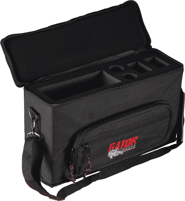 GATOR Soft Case 1/2 rack ontvanger + 2 microfoons