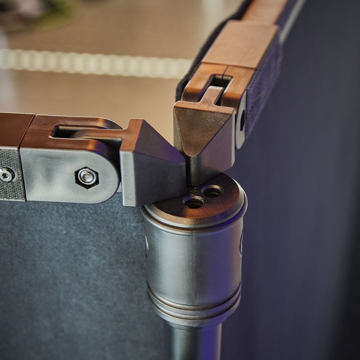 GRAVITY PAD T Horizontale paal Pipe & Drape systeem 1900-3500mm