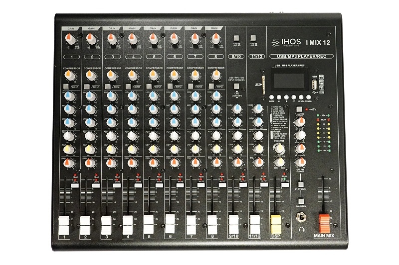 IHOS I MIX 12  Analoog mengpaneel 12 kanaals inclusief FX