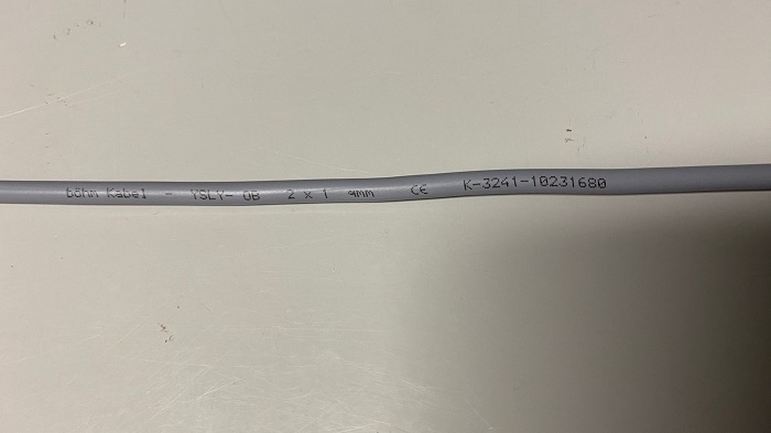 Installatiekabel grijs 2x1mm2 br-bl  meter