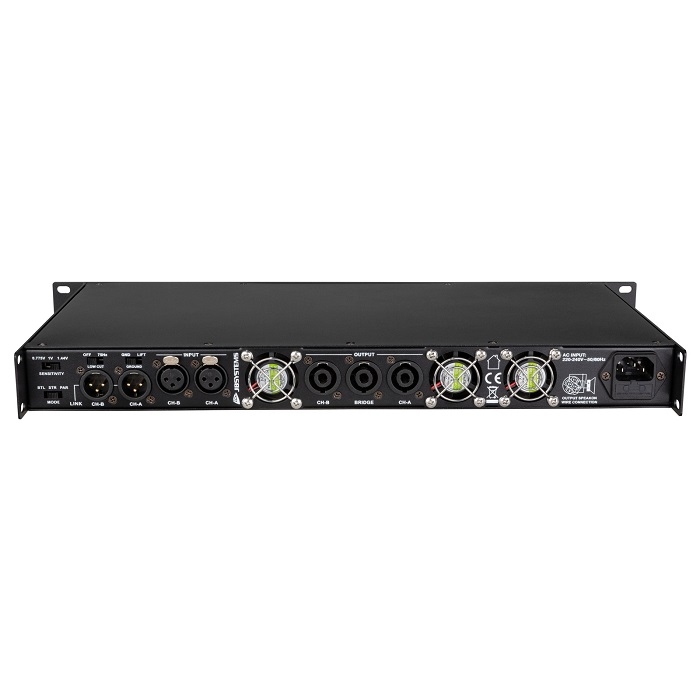 JB SYSTEMS AMP200.2  MK2 Tweekanaals Versterker 2x250W @4Ohm