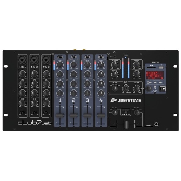 JB SYSTEMS Club7-USB DJ Mixer 13 inputs/ 7 kanalen + player