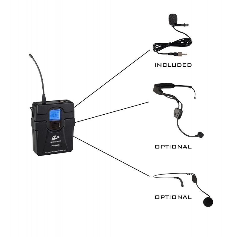 JB SYSTEMS HF-BPACK Beltpack inclusief lavalier microfoon