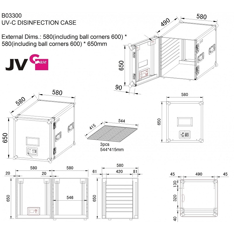 JB Systems UV Disinfection case / UV Ontsmettingskast