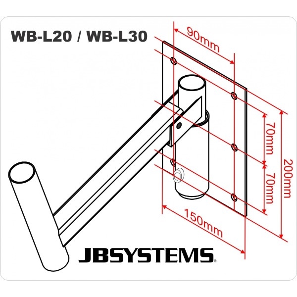 JB SYSTEMS WB-L20 Speaker muursteun