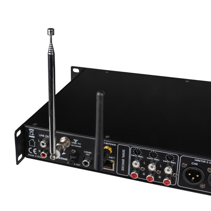 JB SYSTEMS Webamp 200 Versterker 2 x 250 W met geïntegreerde audiospeler