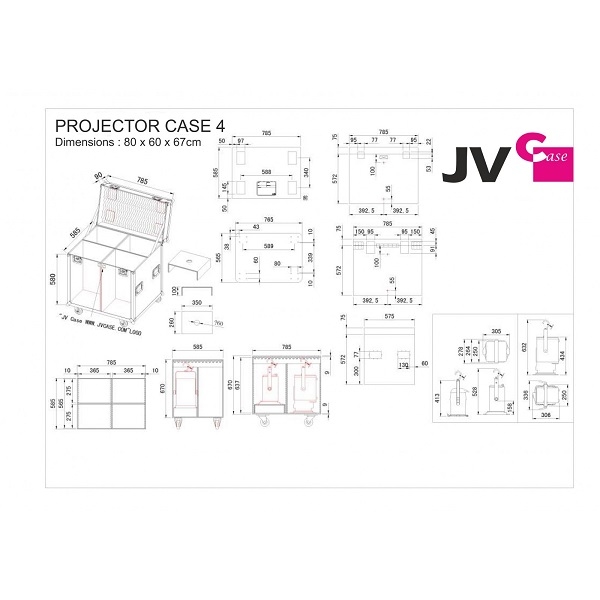 JV CASE B03285 Flightcase voor 4x Armatuur