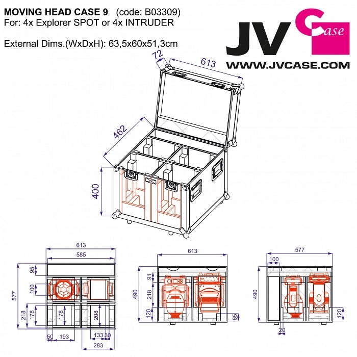 JV CASE B03309 Moving Head Case 9