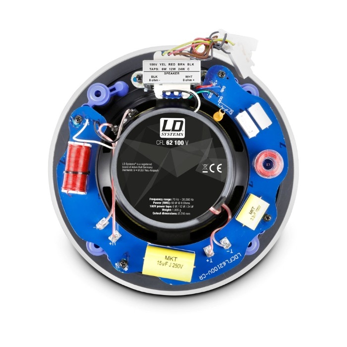 LD SYSTEMS CFL 62 100V  6.5" frameless 2-weg inbouw speaker