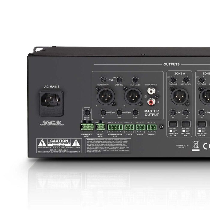 LD SYSTEMS LD ZONE 624 19 inch 4-zone mixer - per stuk