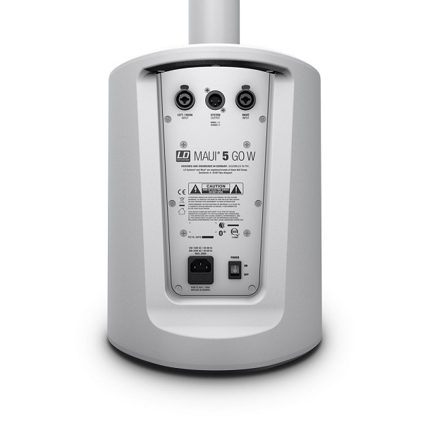 LD SYSTEMS MAUI 5 GO Draagbaar Kolom PA Systeem - Wit