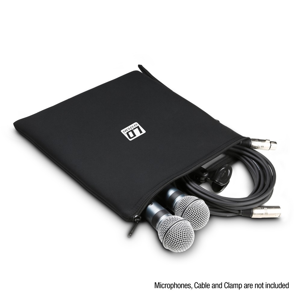 LDMICBAGXL Universele tas voor microfoons 300 x 300mm