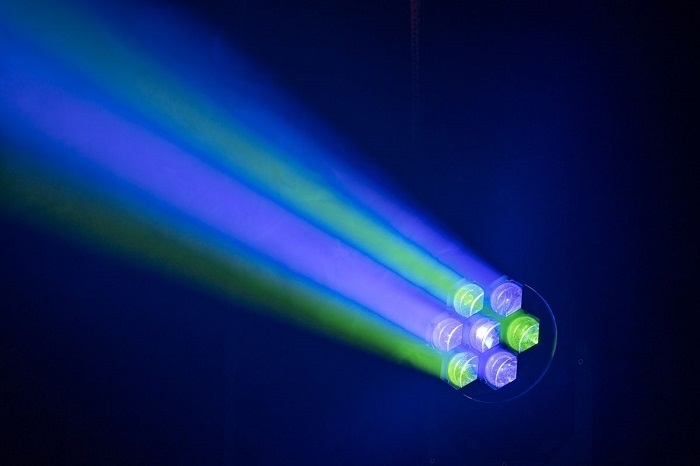 LIGHT-INC MH-740X LED Wash Moving Head 7 x 40W RGBW met flower effect