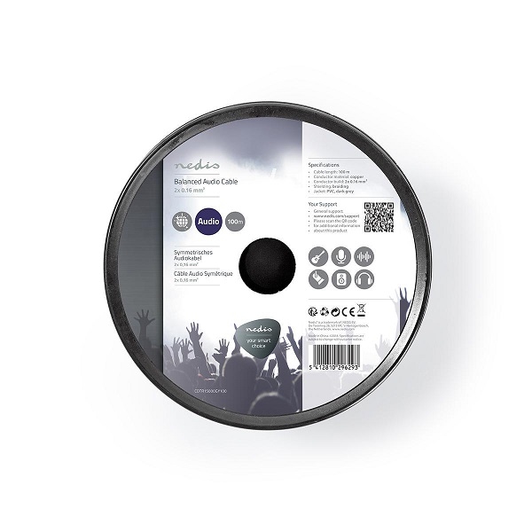 NEDIS Audiokabel 2x 0.16 mm² Koper Rond PVC