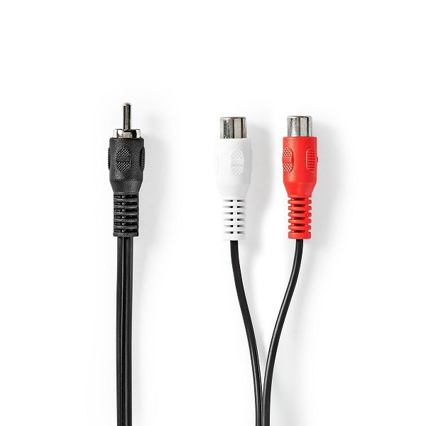 NEDIS CAGP24010BK02 Kabel RCA Male en 2x RCA Female