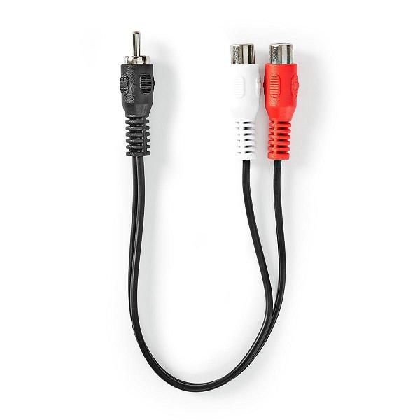 NEDIS CAGP24010BK02 Kabel RCA Male en 2x RCA Female