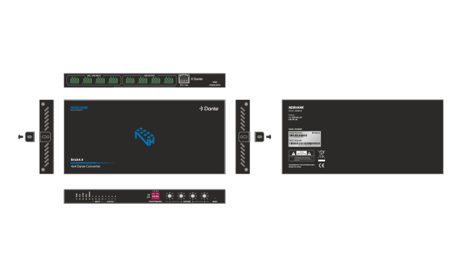 NEWHANK Brick 4x4 Dante Audio Interface
