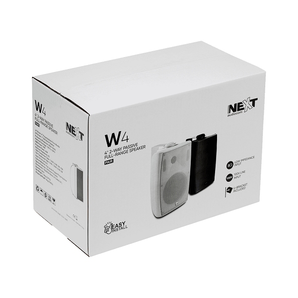 NEXT AUDIOCOM W4 2x Opbouw luidspreker (zwart)