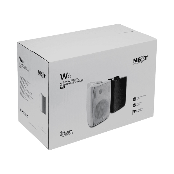 NEXT AUDIOCOM W6 2x Opbouw luidspreker (wit)