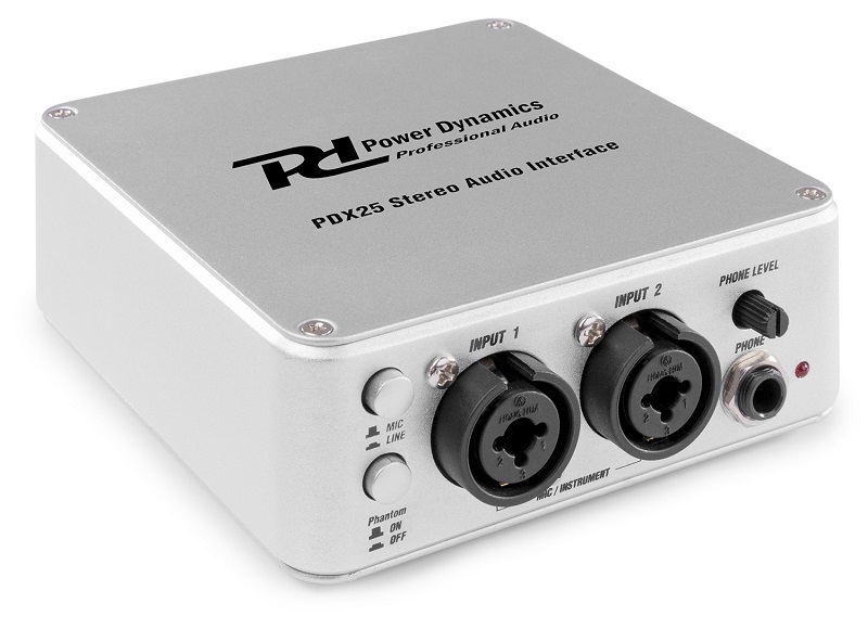 POWER DYNAMICS PDX25 USB Audio Interface 2-kanaals