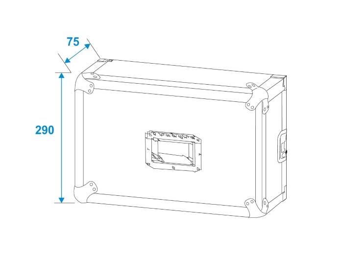 ROADINGER Flightcase Pro-versie 25 cm inbouwdiepte 6 HE