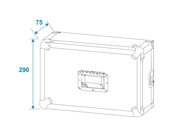 ROADINGER Flightcase Pro-versie 25 cm inbouwdiepte