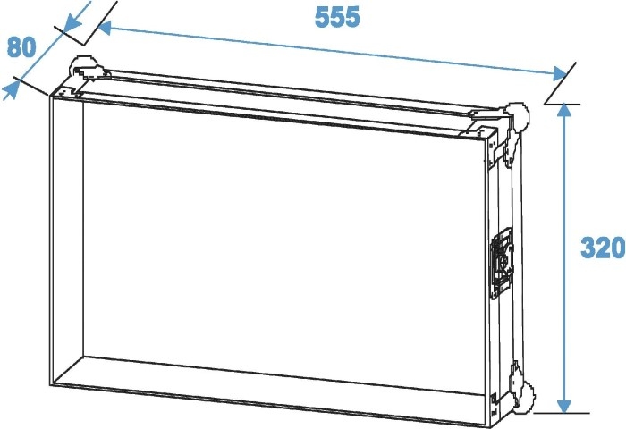 ROADINGER Flightcase Pro-versie 45 cm inbouwdiepte 6HE