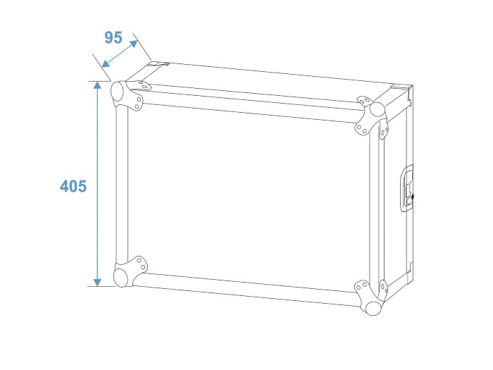 ROADINGER Flightcase Pro-versie 45 cm inbouwdiepte 8HE