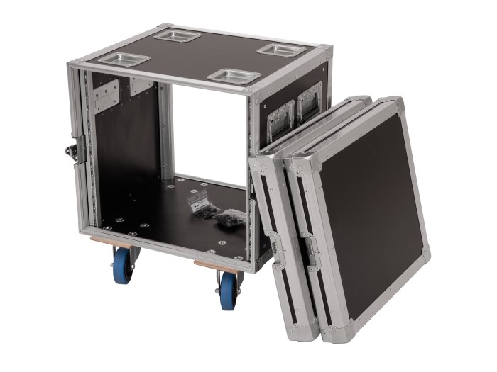 ROADINGER Flightcase Pro-versie met wielen 10 HE