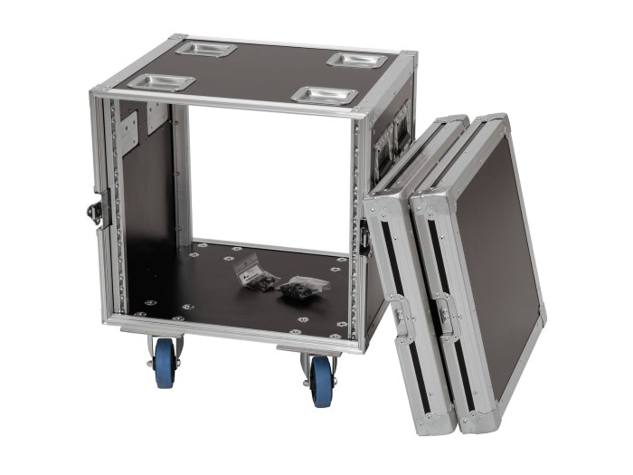 ROADINGER Flightcase Pro-versie met wielen 10 HE