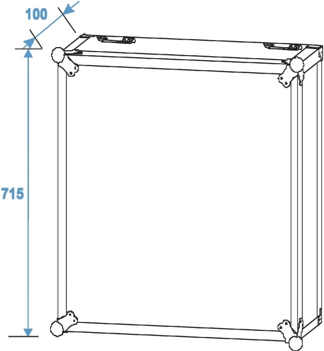 ROADINGER Flightcase Pro-versie met wielen 15 HE